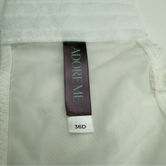 Adore Me Floral Lace Bra in White and Red - Picture 9 of 11